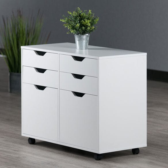 Winsome Halifax 3-Pc Cabinet Set with File Drawer, White 10346 - Essential Livingroom