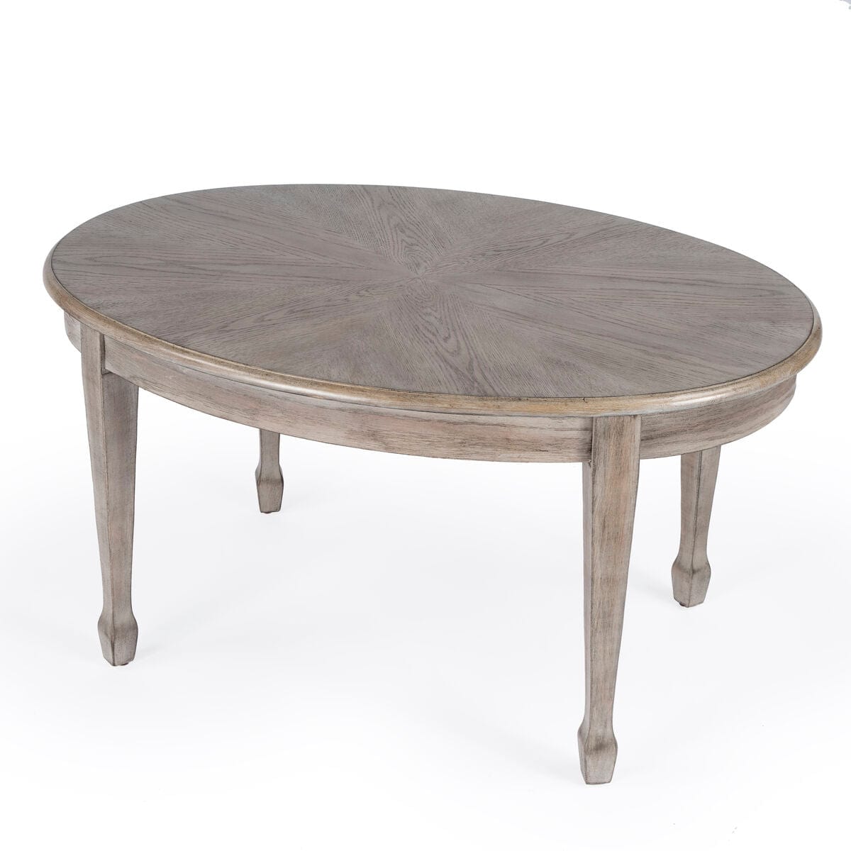 Butler Specialty Company Clayton Oval Wood Coffee Table, Natural Wood 1234247
