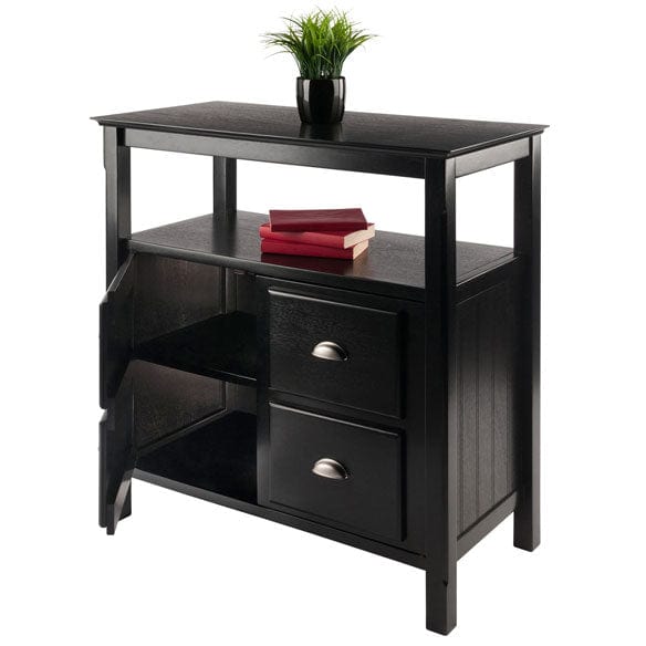 Winsome Timber Buffet Cabinet, Black 20236 - Essential Livingroom