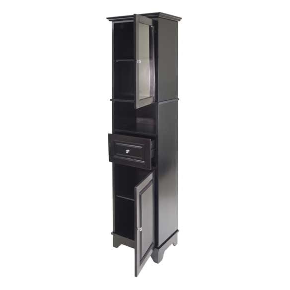 Winsome Alps Tall Storage Cabinet, Black 20871 - Essential Livingroom