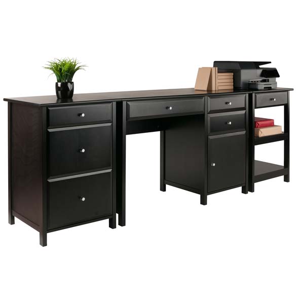 Winsome Delta 3-Pc Home Office Desk Set - Essential Livingroom