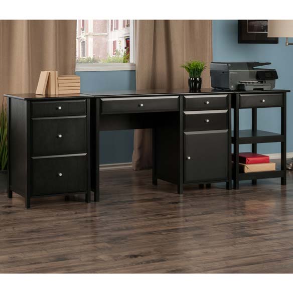 Winsome Delta 3-Pc Home Office Desk Set - Essential Livingroom