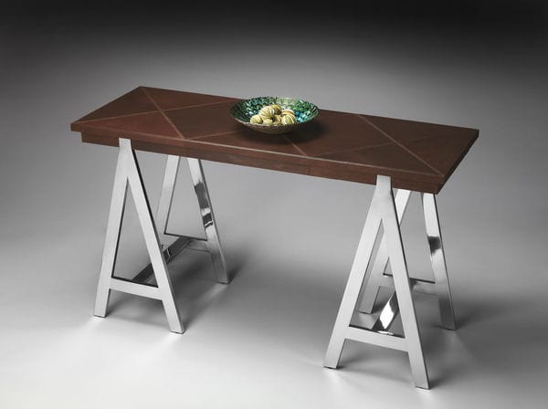 Butler Specialty Company Maxim Leather & Metal Console Table, Multi-Color 2260220