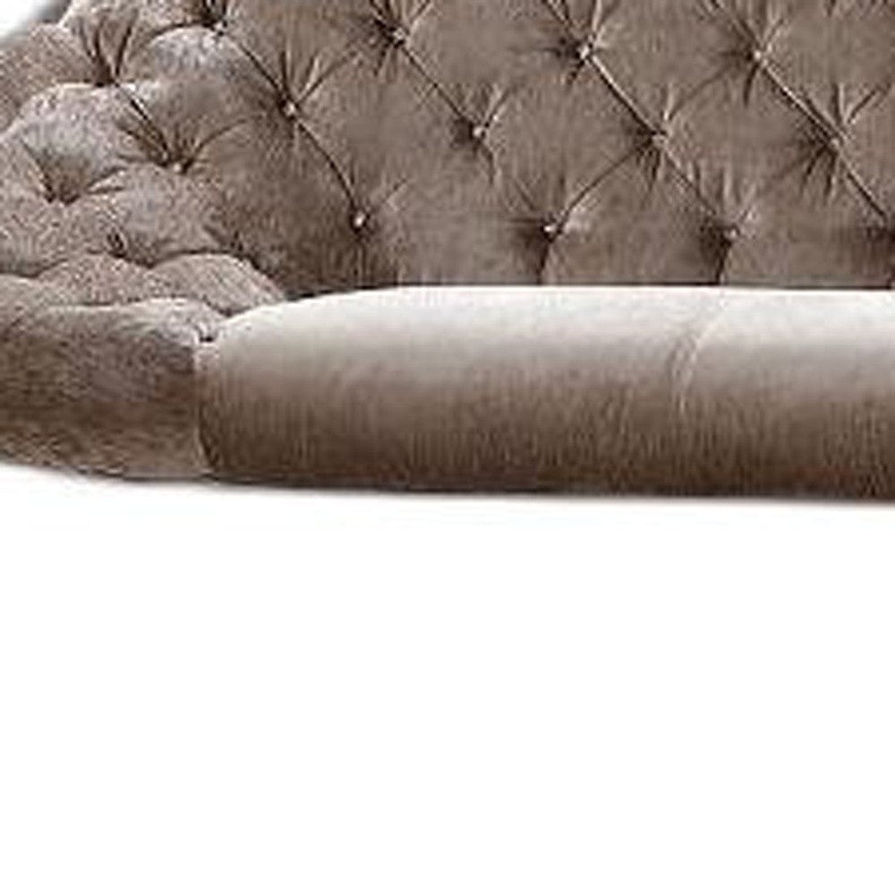 Homeroots 35" MDF and Velour Sectional Sofa 282509