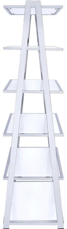 Homeroots 71" Ladder Bookcase Back Open With Frame 286630