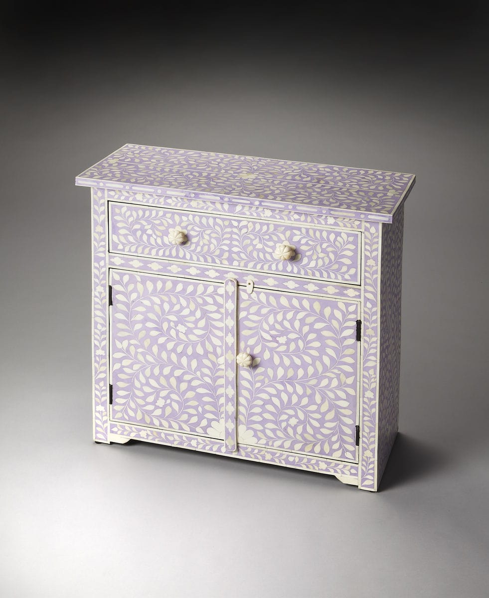 Butler Specialty Company Vivienne Lavender Bone Inlay Console Chest, Purple 3203070