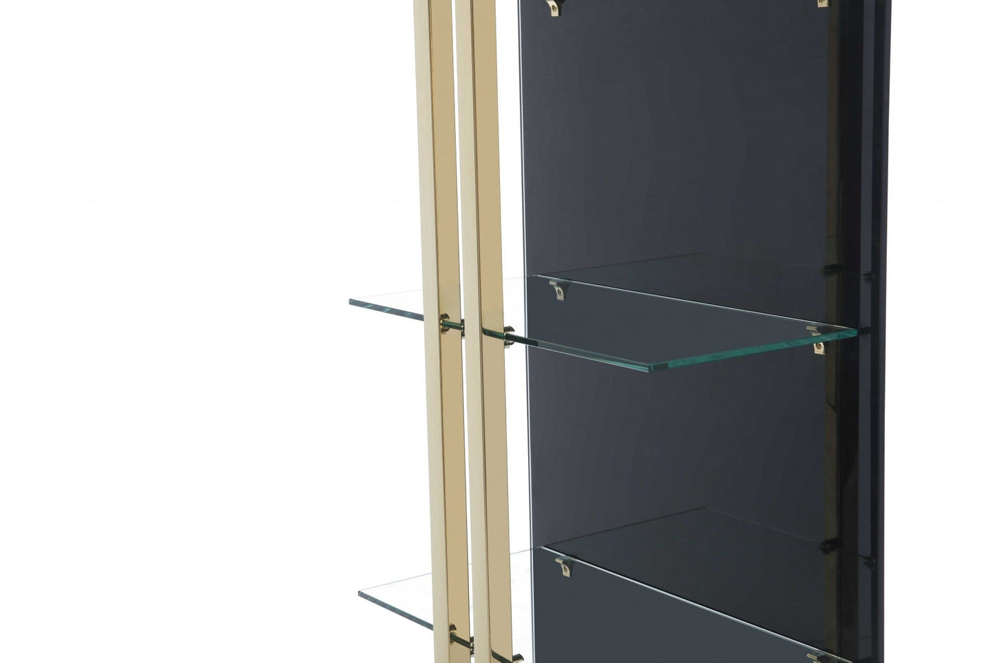 Homeroots 24 X 13 X 77 Back Glass Bookshelf 372195