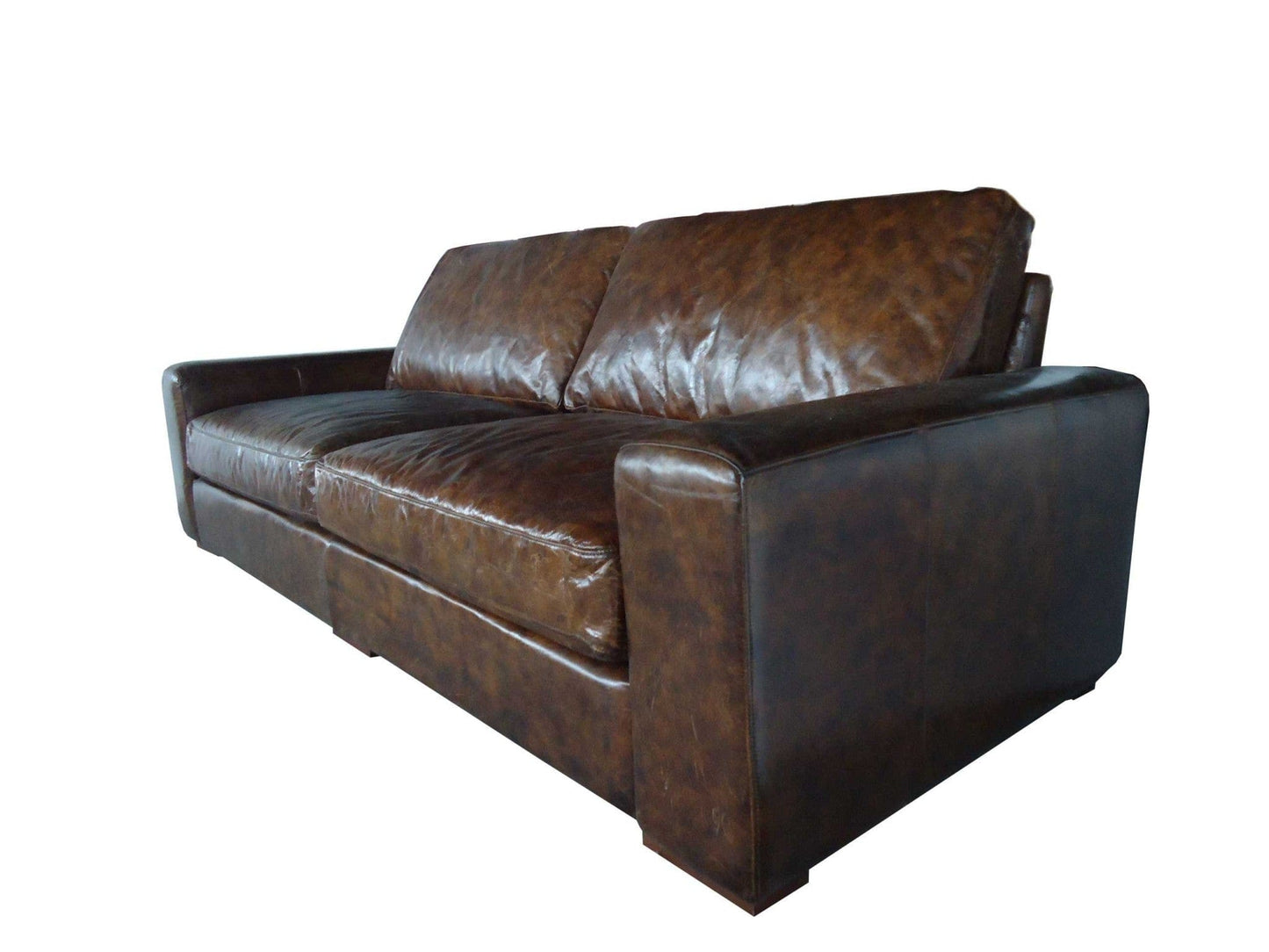 Homeroots Brown Full Classic Sofa 3 Seater 373005