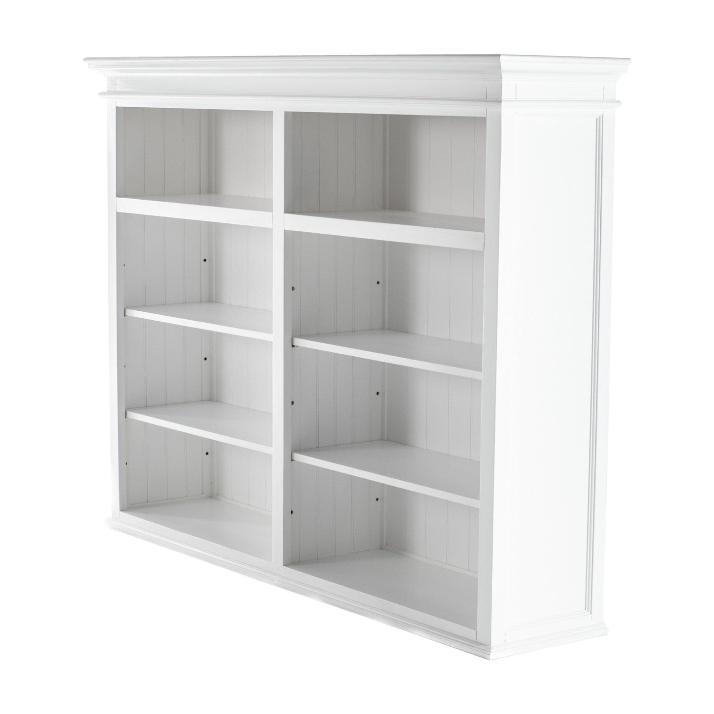 Homeroots Classic White Hutch Bookcase with 5 Doors and 3 Drawers 397120