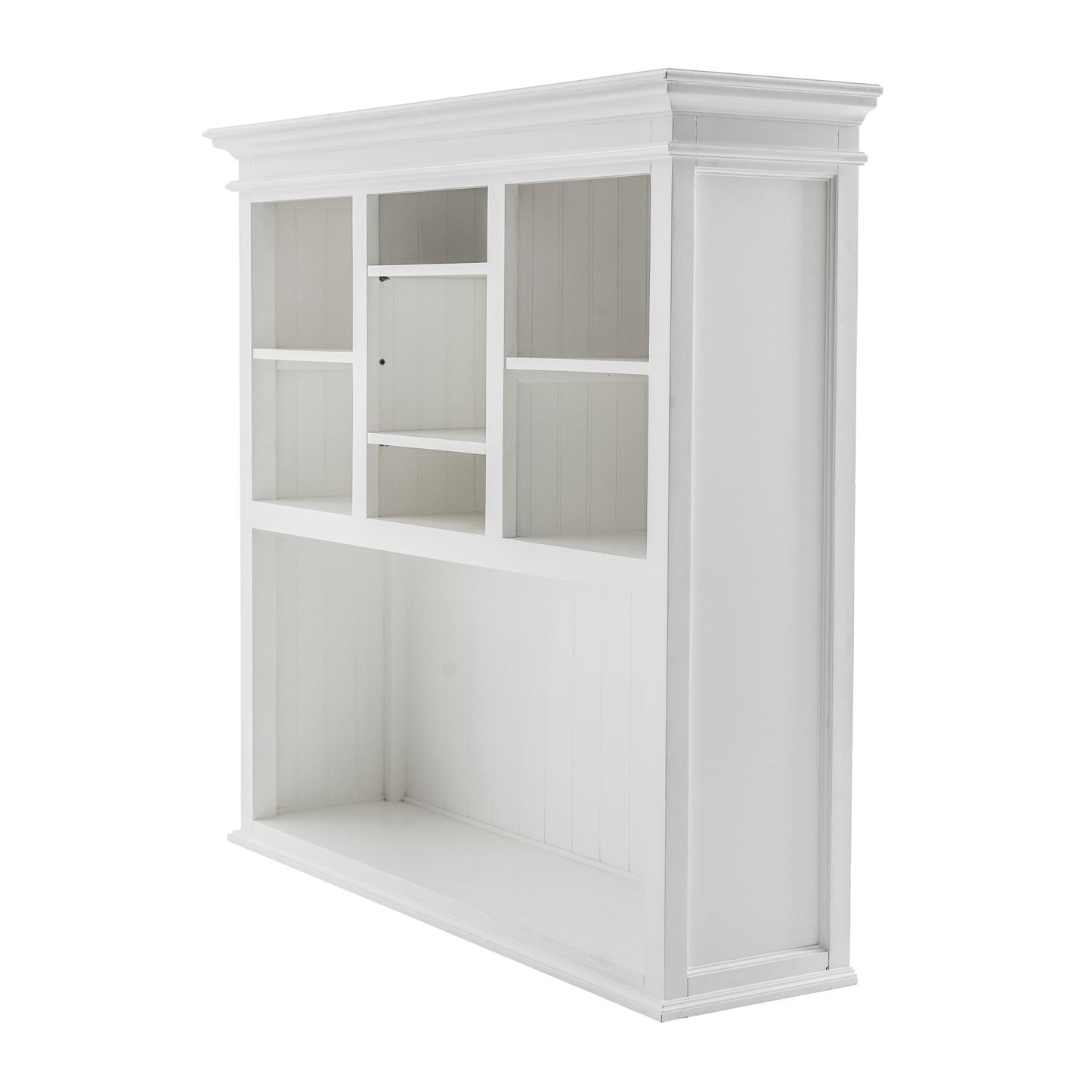 Homeroots Classic White Buffet Hutch Unit with 2 Adjustable Shelves 397121