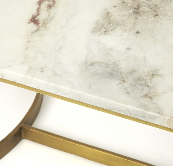 Butler Specialty Company Corsini Marble & Metal Coffee Table, Multi-Color 4446389