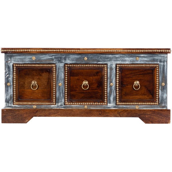 Butler Specialty Company Tennor Wood & Hand Painted Storage Coffee Table, Medium Brown 5480290