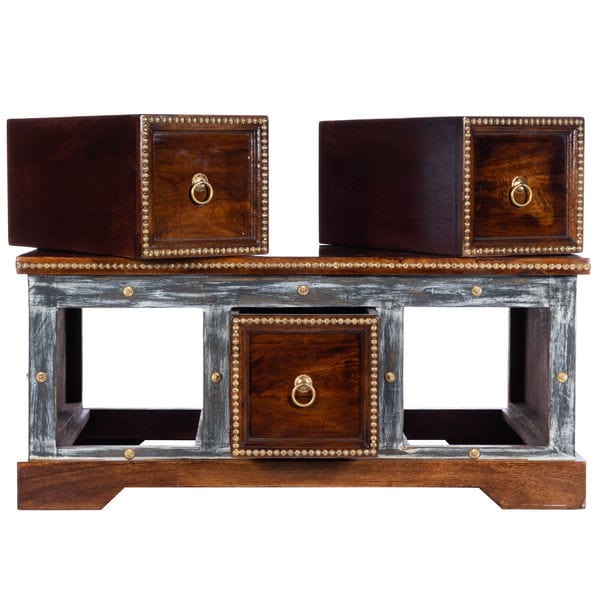 Butler Specialty Company Tennor Wood & Hand Painted Storage Coffee Table, Medium Brown 5480290