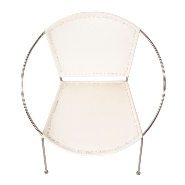 Butler Specialty Company Milo Leather Accent Chair, White 5511411