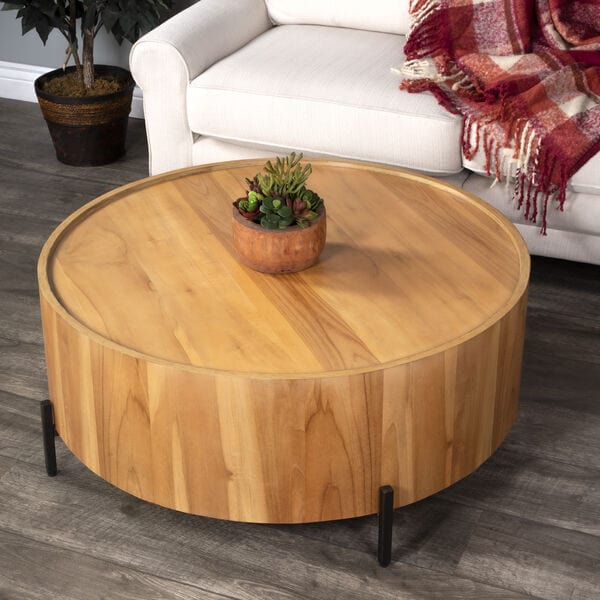 Butler Specialty Company Tori Round Coffee Table, Light Brown 5514273