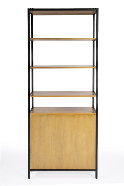 Butler Specialty Company Hans 35.25" W x 84.25"H Etagere Bookcase with open storage, Light Brown 5554419