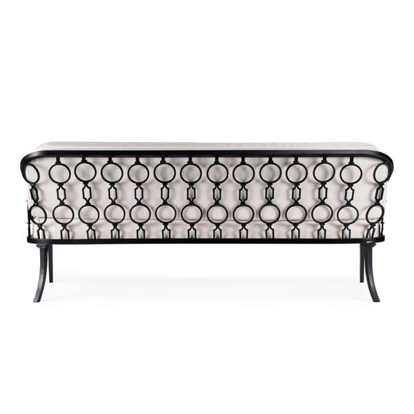 Butler Specialty Company Southport Iron Upholstered Outdoor Sofa, Black 5661437