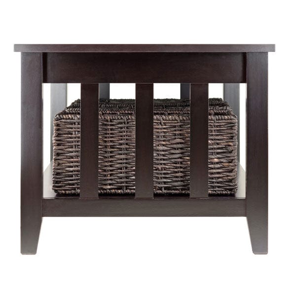 Winsome Morris Coffee Table with 3 Foldable Corn Husk Baskets 92441 - Essential Livingroom