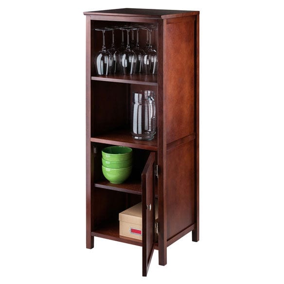 Winsome Brooke 3-Pc Modular Jelly Cupboard Set, Walnut 94357 - Essential Livingroom