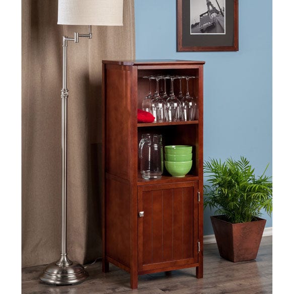 Winsome Brooke 3-Pc Modular Jelly Cupboard Set, Walnut 94357 - Essential Livingroom
