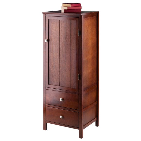 Winsome Brooke 3-Pc Modular Jelly Cupboard Set, Walnut 94357 - Essential Livingroom