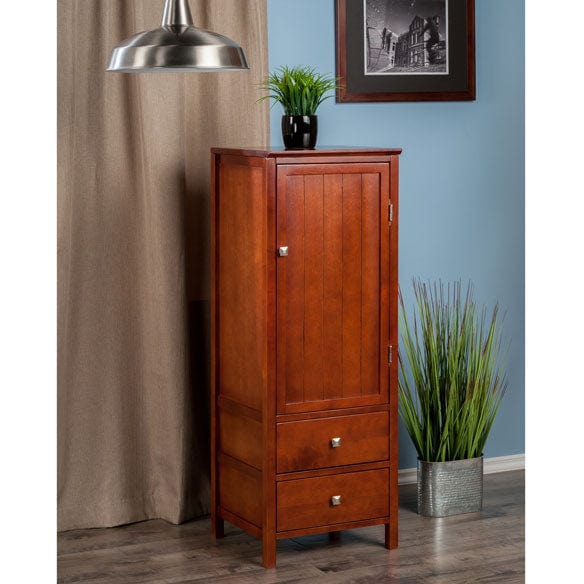 Winsome Brooke 3-Pc Modular Jelly Cupboard Set, Walnut 94357 - Essential Livingroom