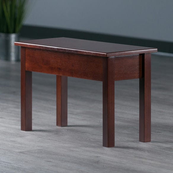 Winsome Emmett 2-Pc Desk with Bench, Walnut 94248 - Essential Livingroom