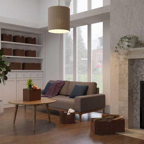 Winsome Milan 4-Pc Storage Bench with 3 Foldable Woven Baskets, Walnut 94481 - Essential Livingroom