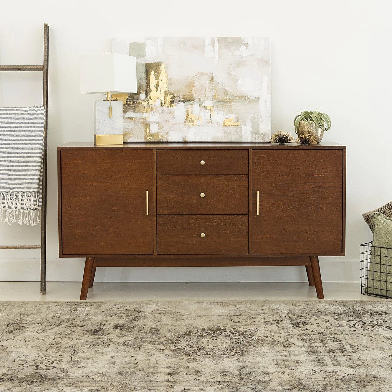 Walker Edison 60" Mid-Century TV Stand