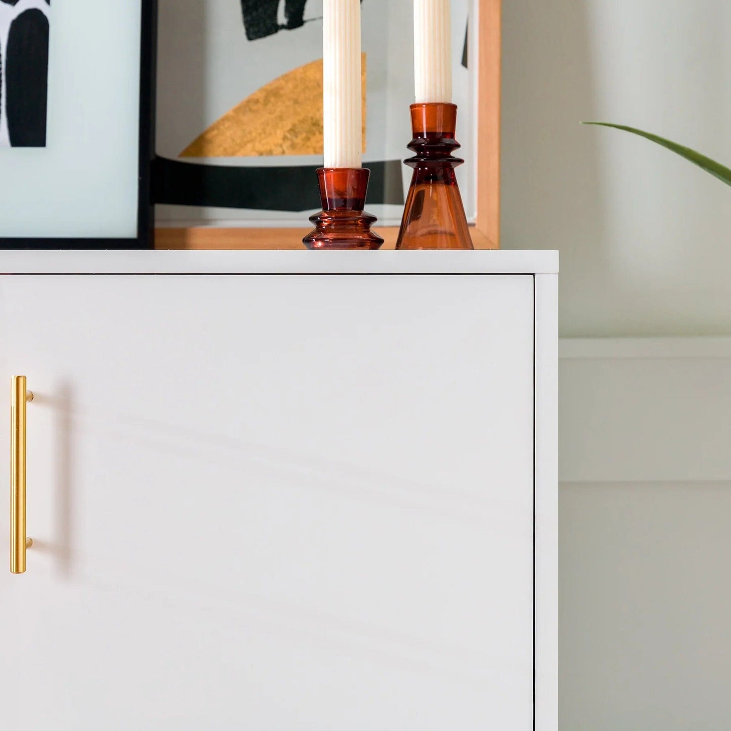 Walker Edison Bella 30" Mid Century Modern Accent Cabinet AF30BELMCWH