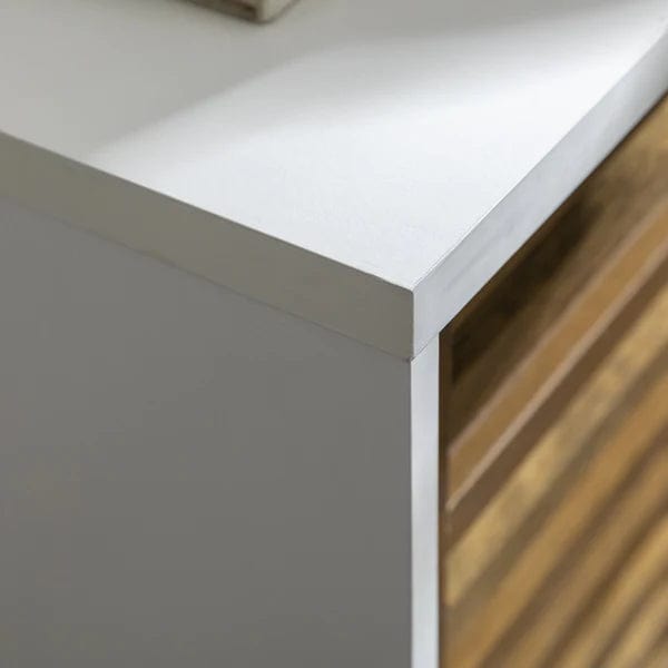 Walker Edison Modern Sliding Slat Door Accent Cabinet