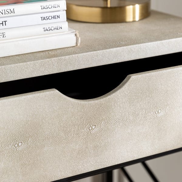 Walker Edison Vetti Faux Shagreen Entry Table