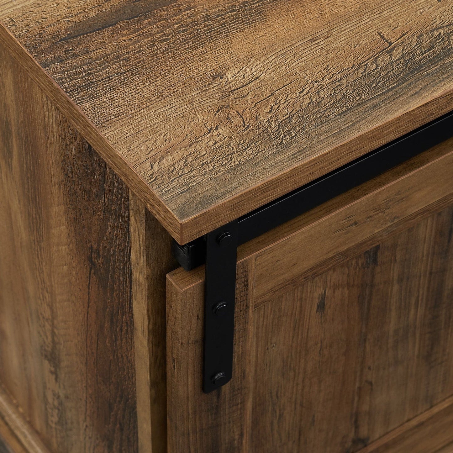 Walker Edison Sliding Grooved Door Entry Bench