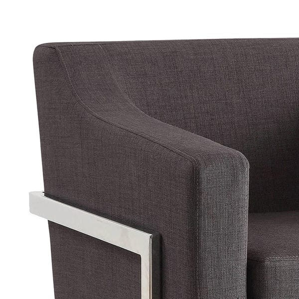 Benzara Dapperly Styled Accent Chair, Gray BM159299