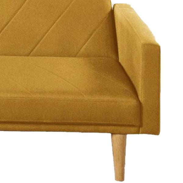 Benzara Fabric Adjustable Sofa with Chevron Pattern and Splayed Legs