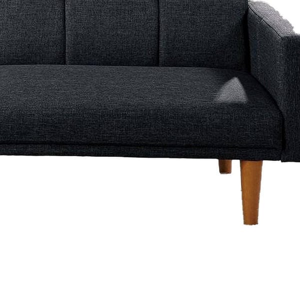 Benzara Fabric Adjustable Sofa with Square Tufted Back
