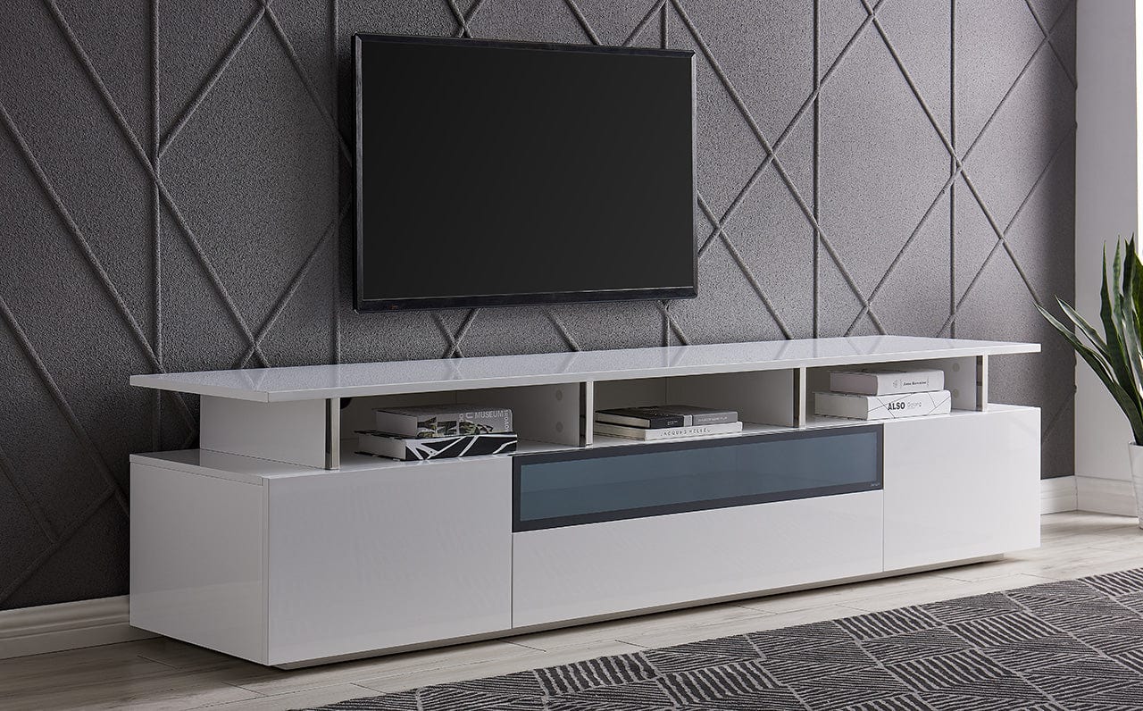 Whiteline Taylor TV Unit EC1398-WHT - Essential Livingroom