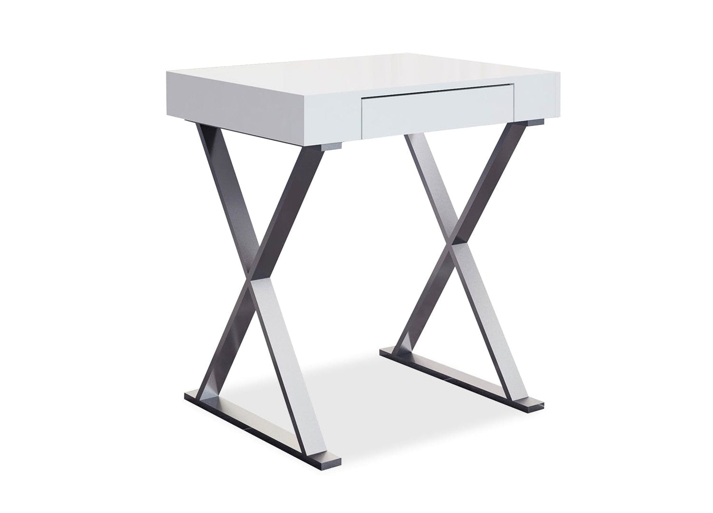 Whiteline Elm Desk Small DK1205S-WHT - Essential Livingroom