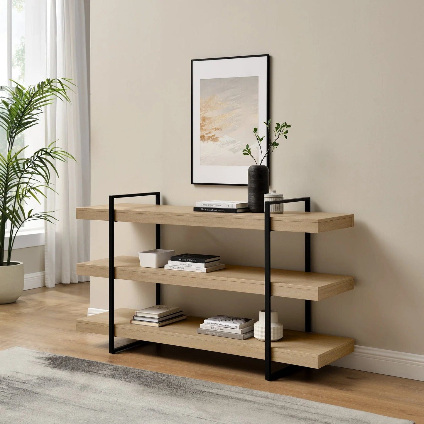 Walker Edison 60" Modern Industrial Bookshelf
