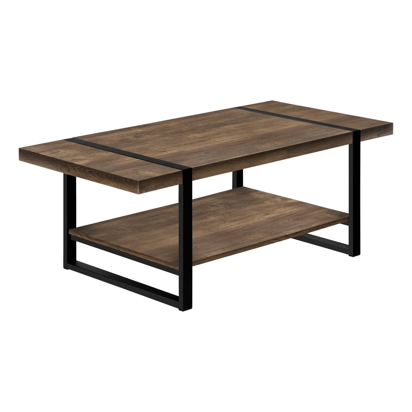Monarch Specialties Coffee Table Black Metal 48"L - Essential Livingroom