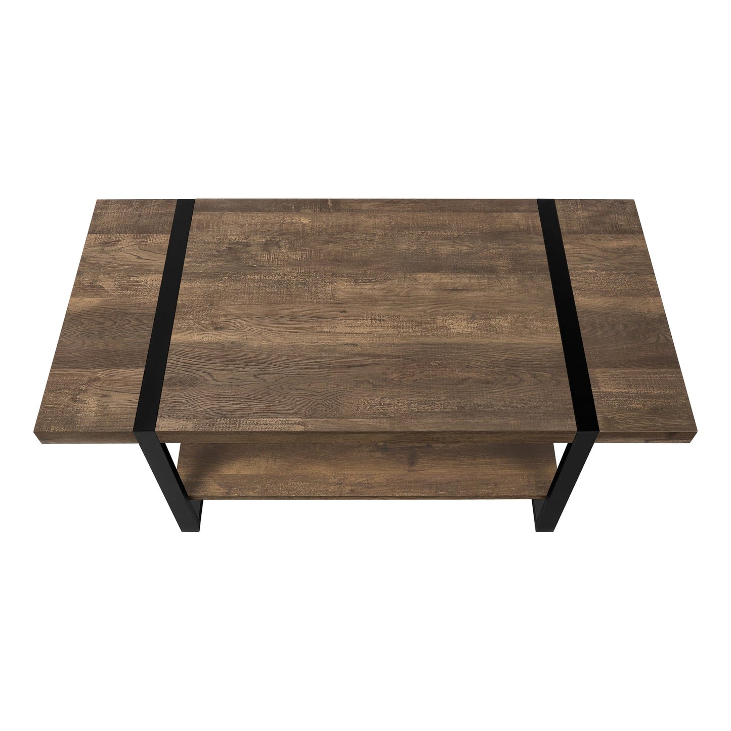 Monarch Specialties Coffee Table Black Metal 48"L - Essential Livingroom