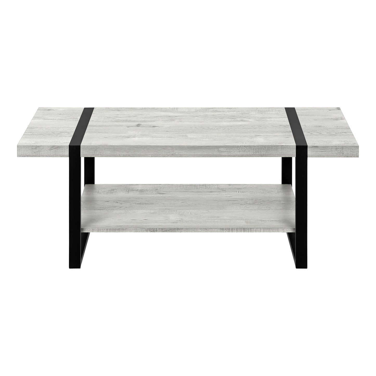 Monarch Specialties Coffee Table Black Metal 48"L - Essential Livingroom