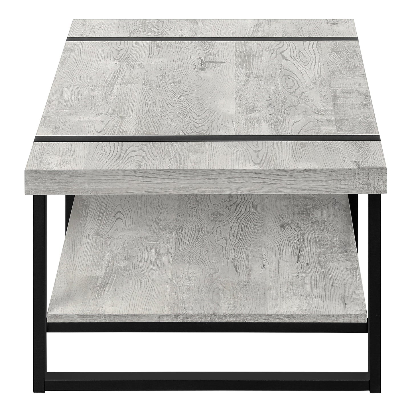 Monarch Specialties Coffee Table Black Metal 48"L - Essential Livingroom