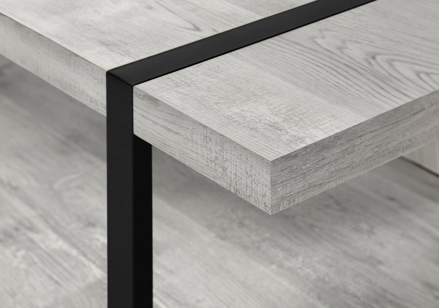 Monarch Specialties Coffee Table Black Metal 48"L - Essential Livingroom