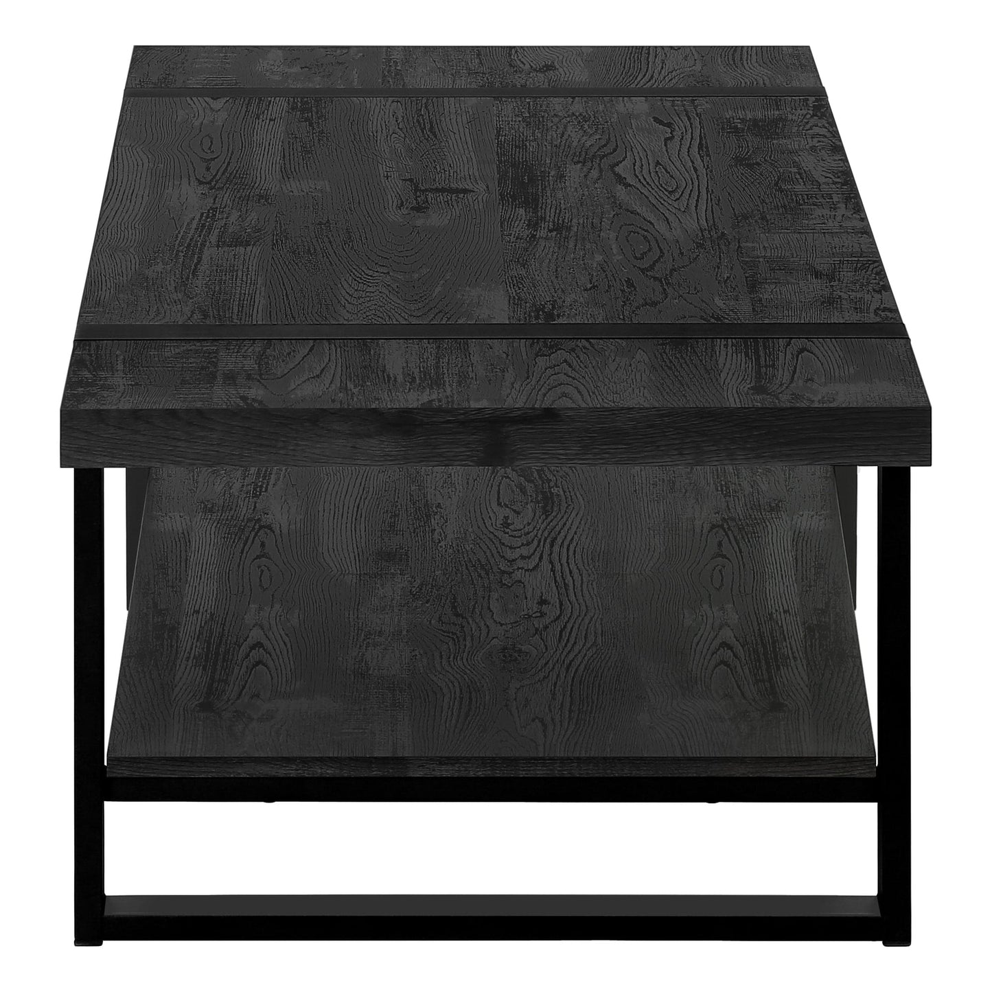 Monarch Specialties Coffee Table Black Metal 48"L - Essential Livingroom
