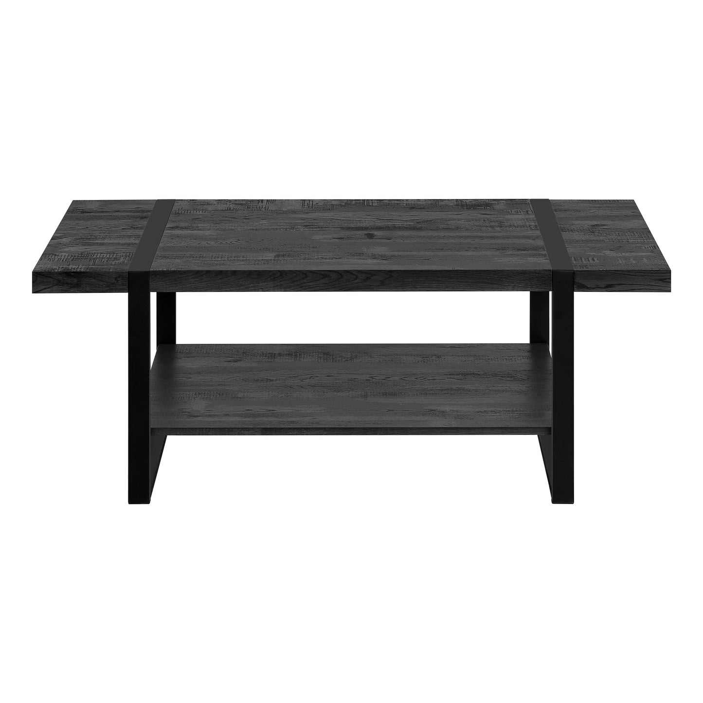 Monarch Specialties Coffee Table Black Metal 48"L - Essential Livingroom