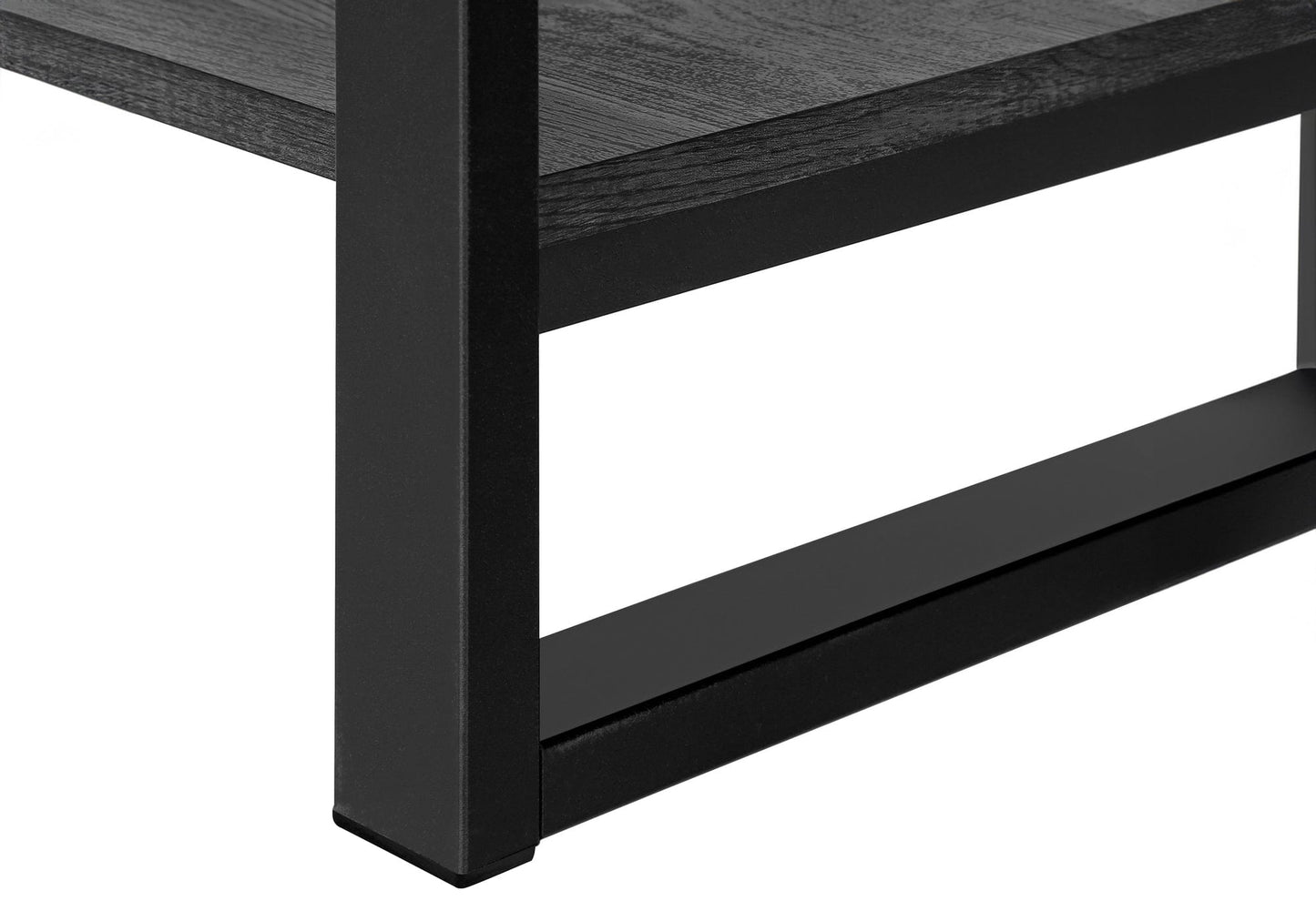 Monarch Specialties Coffee Table Black Metal 48"L - Essential Livingroom