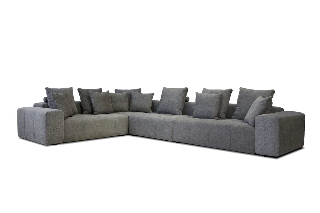 Mobital USA Mallow Sectional Smoke Grey Chenille SEC-MALL-SMOK-4PC - Essential Livingroom