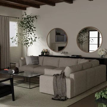 Mobital USA Onza Sectional Oyster Fabric SEC-ONZA-OYST-5PCN - Essential Livingroom