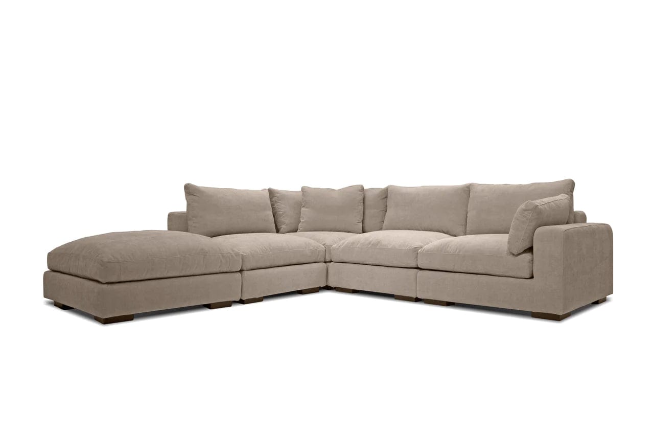 Mobital USA Onza Lsf/Rsf Sectional Oyster Fabric - Essential Livingroom